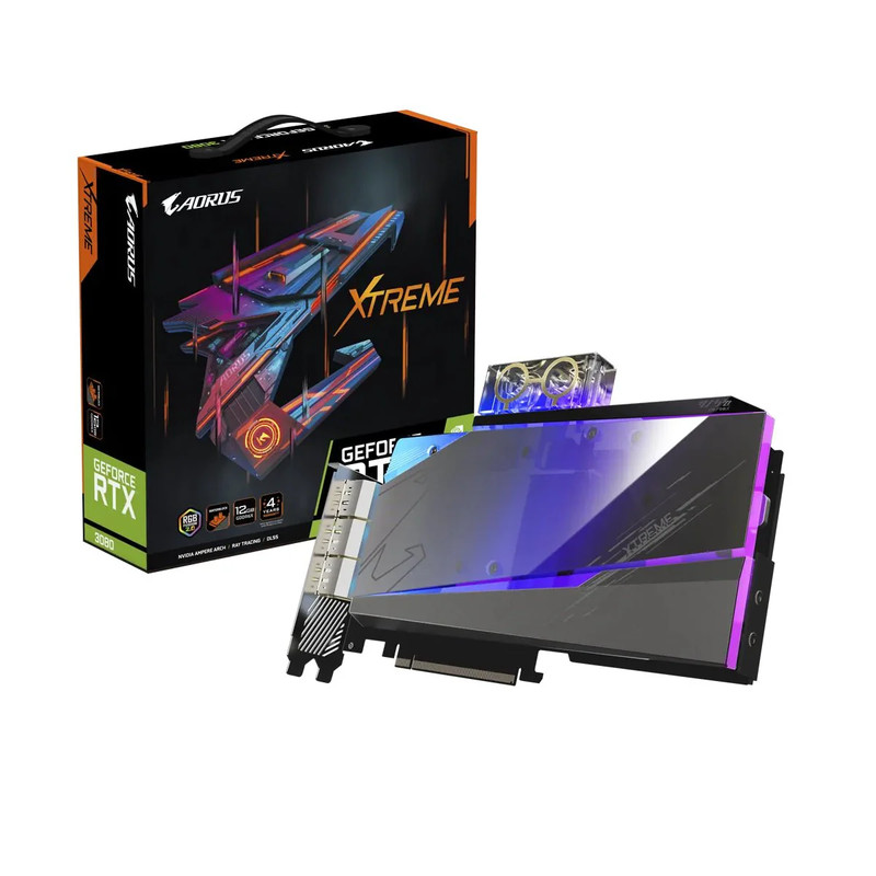 Gigabyte AORUS GeForce RTX 3080 XTREME WATERFORCE WB 12G Graphics Card - كرت الشاشة
